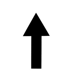上方向を示すシンプルな黒い矢印アイコン