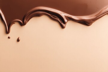 Melted Chocolate Delight: A luscious cascade of molten chocolate flows elegantly, creating a photorealistic depiction of delectable indulgence, perfect for conveying richness and sweetness.