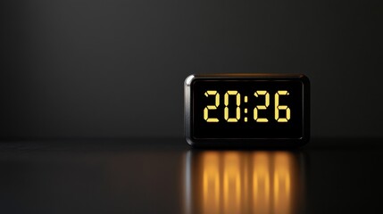 Digital clock showing 20:26 on dark background symbolizing time, evening and modern lifestyle