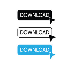 Download Buttons Vector Graphics for User Interface Design and Website Elements