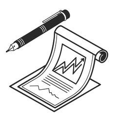 Business Financial Report Illustration Depicting Graphs, Charts, and Data Analysis, Accounting, and Strategy