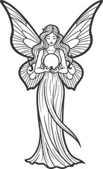 Fairy wings magic fantasy mythical creature ethereal beauty goddess light orb glow