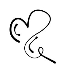 Single Line Heart Drawing – Minimal Romantic Design Elements