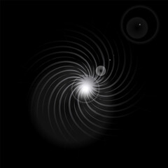 Golden sparkle  lights, flashing lights, light effects, sunlight lens flare, glowing ray beams, sparkling starsicon on black background.