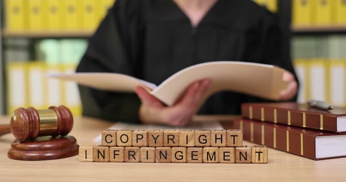 Exploring the intricacies of copyright law in a legal setting during a busy day in a law office