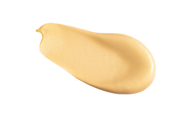 cosmetic smear of foundation cream on a transparent background cosmetic products