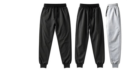 Discover ultimate comfort with these sleek black and grey athletic sweatpants, perfect for workouts or relaxed days.