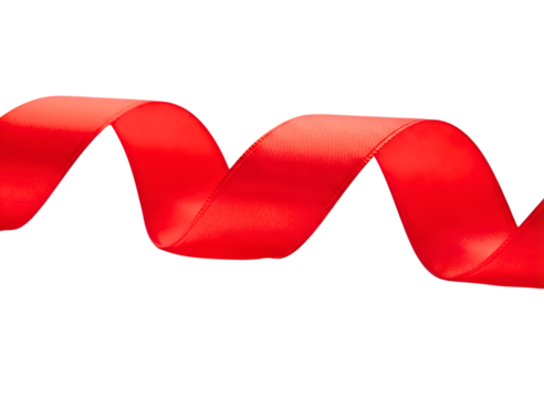 ribbon spiral isolated on transparent background