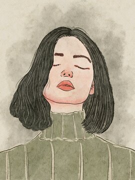 Portraiting of a young woman