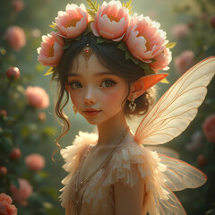 cute Peony fairy