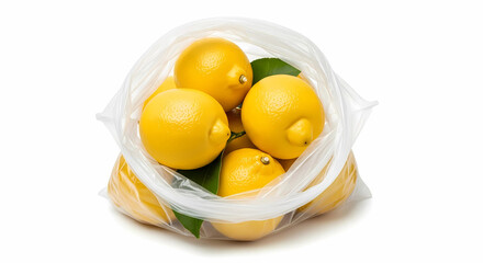 Farm Fresh Lemons Storage and Packaging Concept Isolated