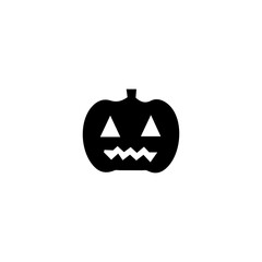 Horror Pumpkin Symbol for Halloween Design Isolated 64x64 Vector Icon