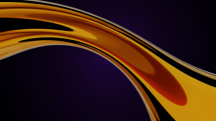 A captivating abstract design featuring a flowing, golden wave against a dark backdrop, creating a sense of movement and elegance