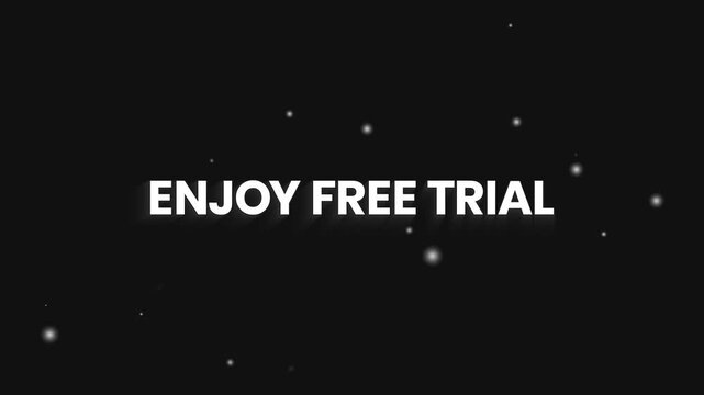 Enjoy Free Trial Clean Elegant Text Reveal Animation 4K &ndash; Product Sampling and Offer Promo Video