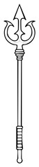 Obraz premium Trident Isolated Symbol Ancient Mythology Weapon Fantasy Spear Illustration