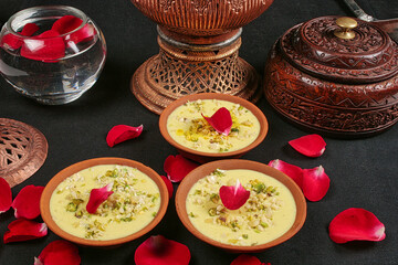 Phirni served in earthen plate