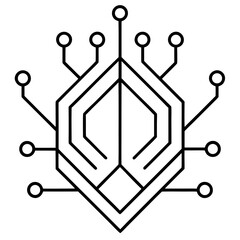 Collection of nine vibrant flat design icons featuring abstract shapes and objects isolated on white background isolated on transparent background silhouette