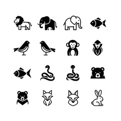 black and white icons for web