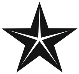 Obraz premium Star symbol five points icon graphic five cornered star shape for design decoration or symbol of quality