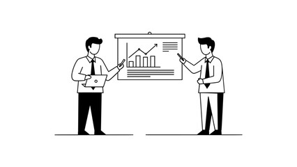 Business people presenting financial data