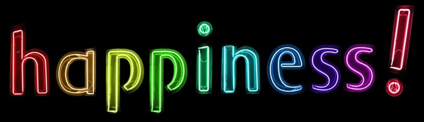 happiness! néons multicolores