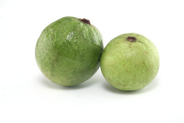 Guava on white background,Close up