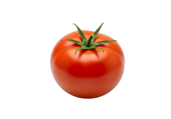 A fresh red garden harvest tomato isolated on a transparent or white background. PNG