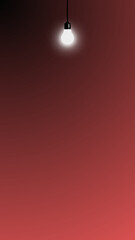 Illumination and Gradient: A single, glowing light bulb suspended against a gradient backdrop, emitting a soft, warm light and creating a mood of thought. For a Short video editing background