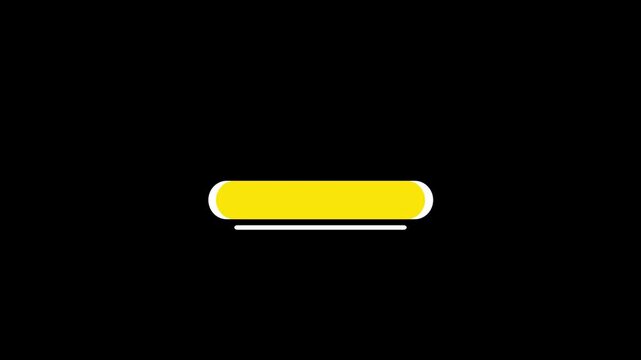 Minimalist Yellow Bar for tittle text on black: A simple yellow bar with rounded edges is centered on a black canvas.