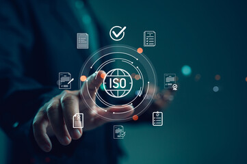 Global ISO Certification and Quality Management System Concept