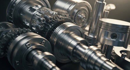 Modern Machinery Close-Up &ndash; Precision Engineering Macro