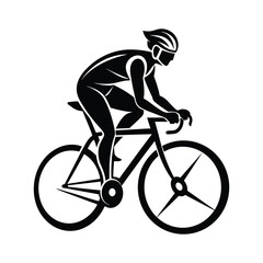 Fototapeta premium silhouette of a cyclist