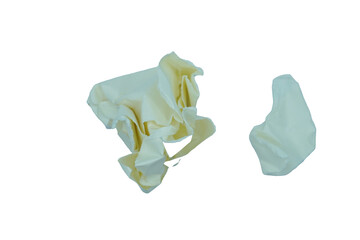 green towel isolated on white background