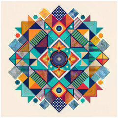 seamless geometric pattern with geometric shapes