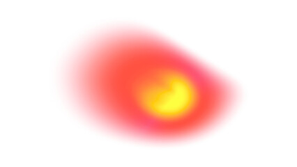 red  fire ball gradient on white background