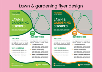 This editable social media flyer template enhances your garden services' online presence. It is perfect for promoting landscaping, lawn care, and outdoor design services across various platforms.