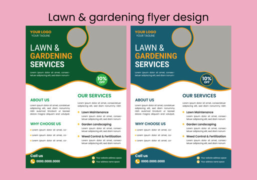 This editable social media flyer template enhances your garden services' online presence. It is perfect for promoting landscaping, lawn care, and outdoor design services across various platforms.