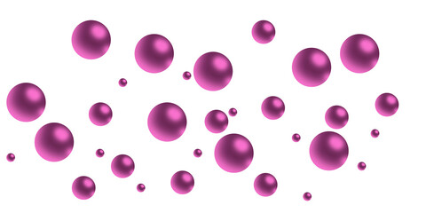 Beautiful pink pearls floating gracefully amidst subtle light reflections and dark ambiance