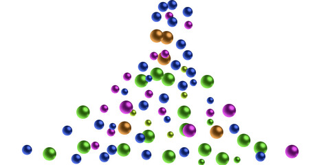 Abstract colorful bubbles descending cascade sparkling orb effect background image