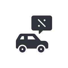 Discount Vehicle Offer Icon Deal Car Sale Concept