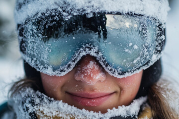 Happy friends family travelers active winter sports resort xmas vacation, Generative AI