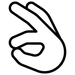 Ok Sign Icon with Line Style