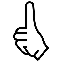 Silent Sign Icon with Line Style