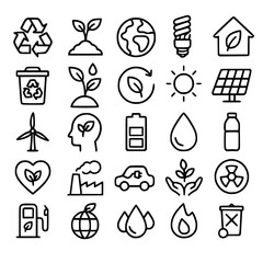 Eco and environment icons