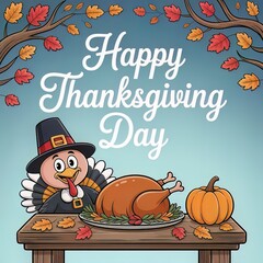 happy halloween card with pumpkin 