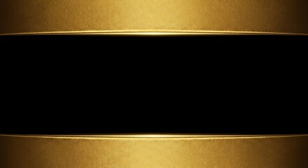 Elegant gold textured background with a central black banner for text