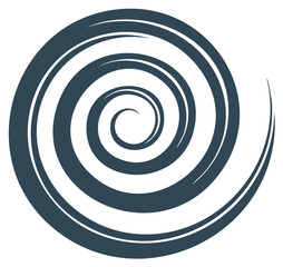 Naklejka premium Abstract whirlpool pattern with curling lines, concentric and captivating design element, for dynamic background or modern decoration.