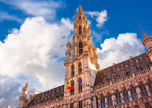Grand Place in Brussels city, Belgium, famous landmark
