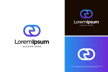 Chat connect icon logo design template