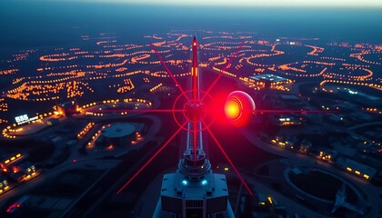 Advanced radar system scanning airspace for threats,   ground-based radar,   missile defense